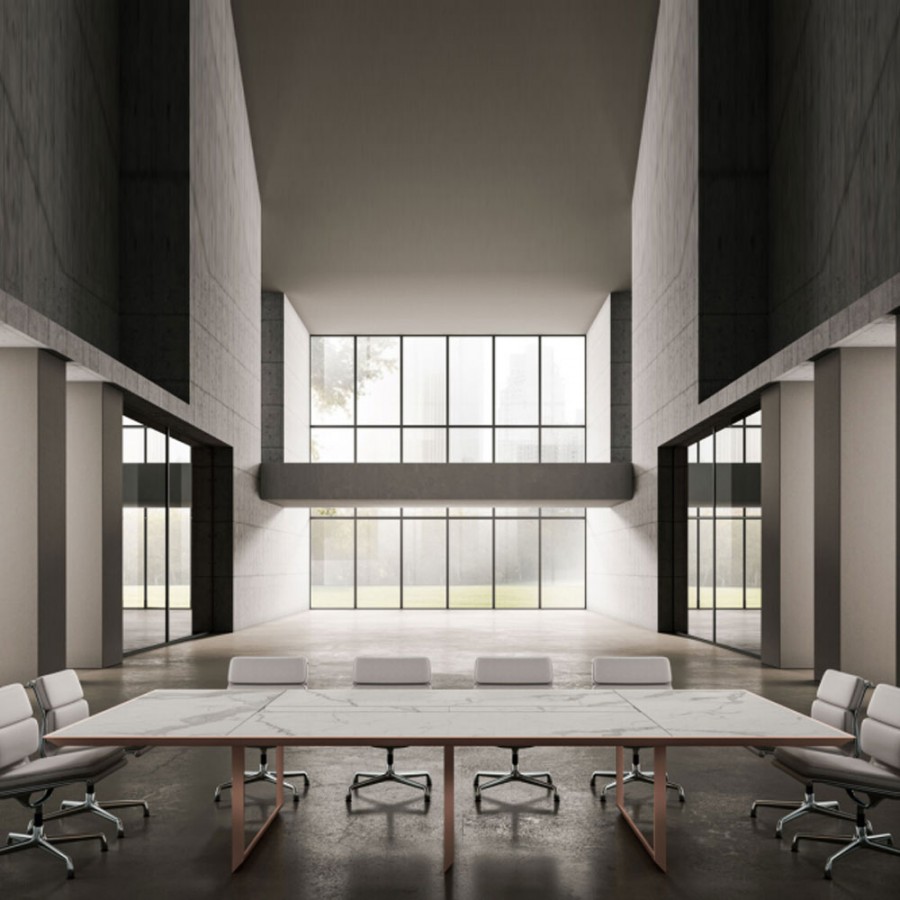 Masa meeting Ideal Form Team, 45/90 – Rose Gold / Bianco Venato